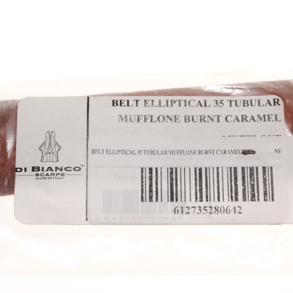 Di Bianco NWT Cut to Size Dress Belt In Solid Brown Pebbled Leather One Size